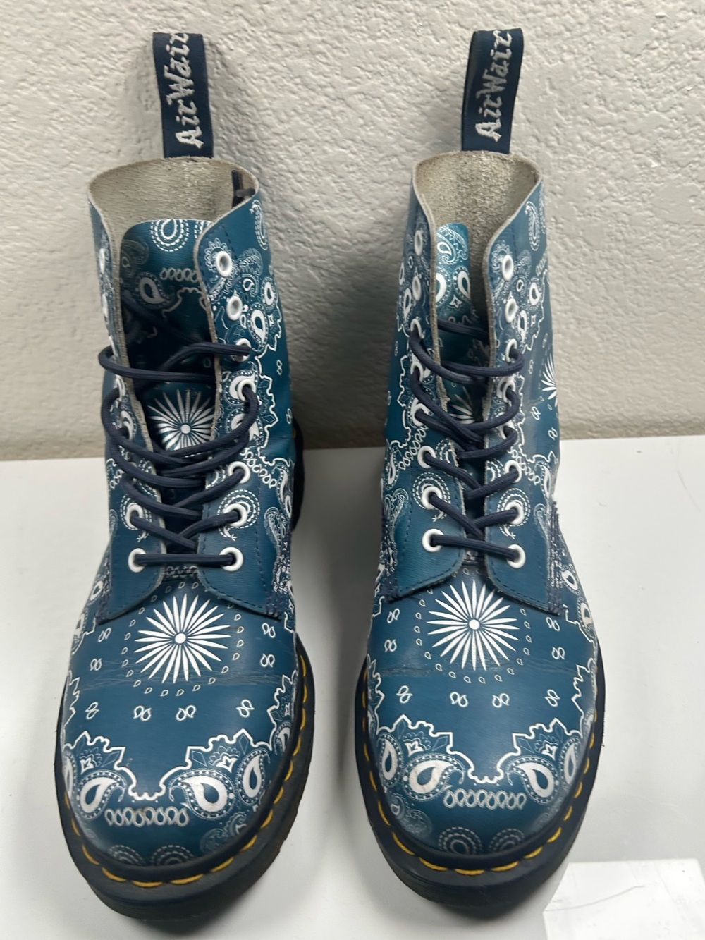 Women's Blue Bandana Print Dr. Martens size 10